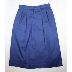 VINTAGE WOMEN'S BLUE PLEATED A-LINE SKIRT - HUNT CLUB - SIZE 9